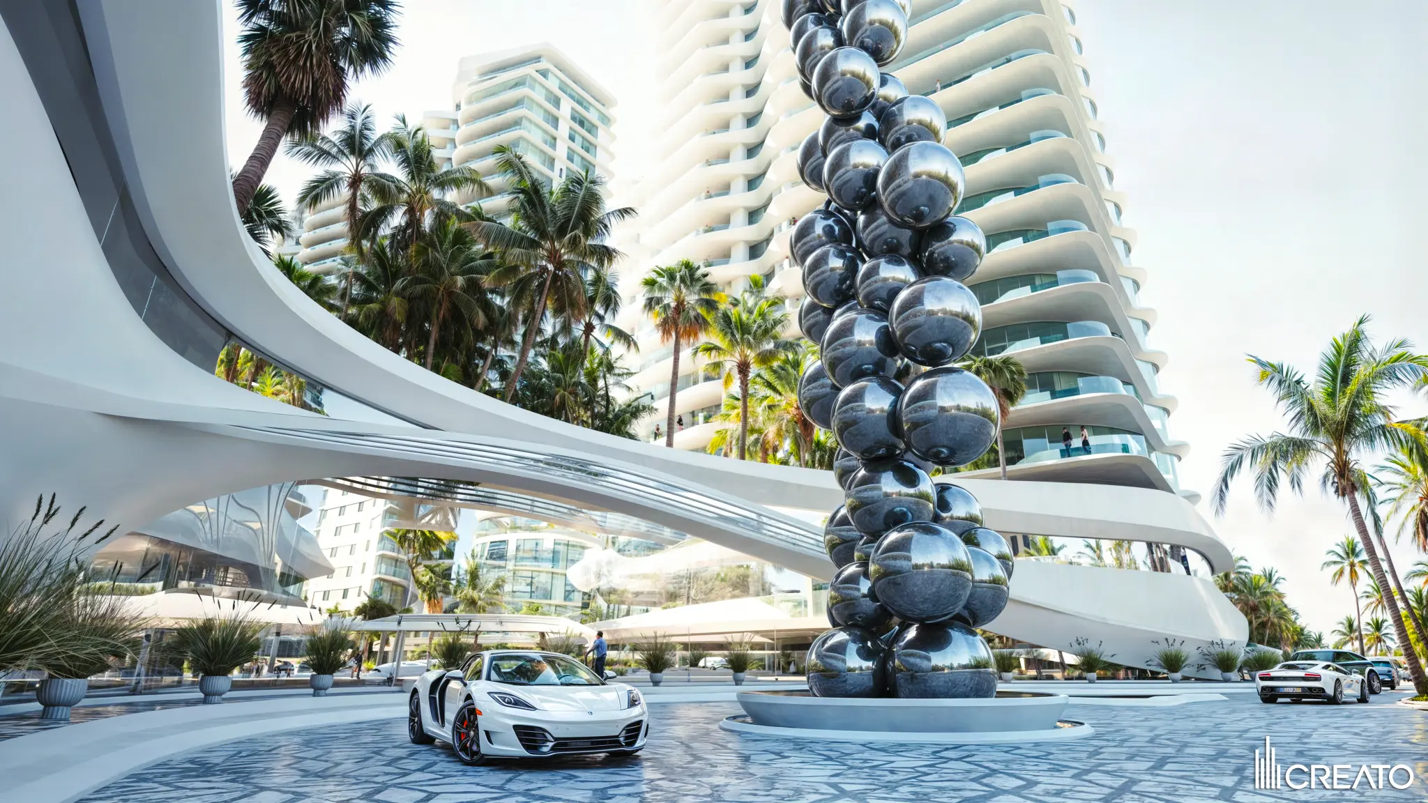 Atmosphere Home Spa - Escultura icônica e arquitetura futurista